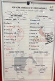 Albert Pujols Autographed 3X Inscribed GU Line-up Card 700th HR Season -Fanatics