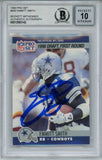 Emmitt Smith Autographed 1990 Pro Set #685 Rookie Card Beckett 10 Slab 35105