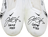 Justin Herbert Autographed Game Used Nike Vapor Cleats Chargers 10/9/22 Beckett