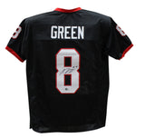 AJ Green Autographed/Signed College Style Black XL Jersey Beckett 39314