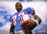Eddie George Signed Houston Oilers Jersey (Beckett) 1996 Rookie of the Year / RB