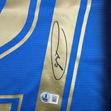 Autographed/Signed Andrea Pirlo Italy Blue Futbol Jersey Beckett BAS COA