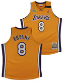 Lakers Kobe Bryant Signed Yellow M&N 1999-2000 HWC Authentic Jersey PSA #B11409