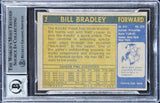 Knicks Bill Bradley Authentic Signed 1971 Topps #2 Card Auto 10! BAS Slabbed