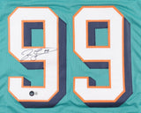 Jason Taylor Signed Miami Dolphins Jersey (Beckett) HOF Def. End Class of 2017