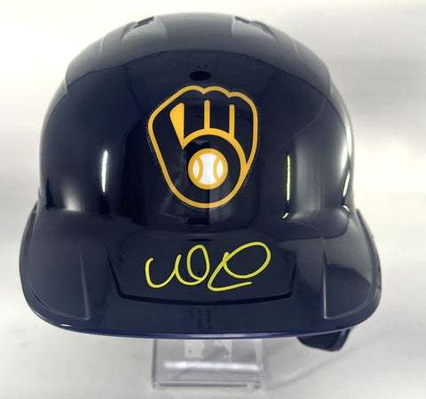 Brewers WILLIAM CONTRERAS Signed Full Size Milwaukee Rawlings Helmet AUTO - BAS