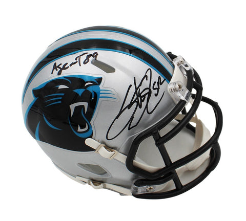 Steve Smith Sr. Signed Carolina Panthers Speed NFL Mini Helmet - Agent 89 Insc