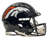John Elway Autographed/Inscribed "SB XXXII & XXXIII Champs" Pro Helmet BAS COA