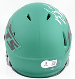 Wayne Chrebet Autographed New York Jets Rave Speed Mini Helmet - Beckett W Holo