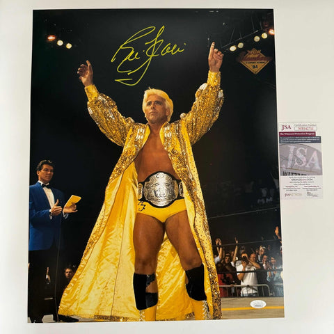 Autographed/Signed Ric Flair Nature Boy 16x20 WWE Wrestling Photo JSA COA #3