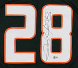 Clinton Portis Signed Miami Custom Green Jersey