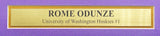 WASHINGTON ROME ODUNZE AUTOGRAPHED FRAMED PURPLE JERSEY BECKETT WITNESS 234602