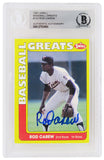 Rod Carew Signed Twins 1991 Swell Baseball Card #103 - (Beckett Encapsulated)