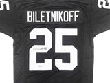 Oakland Raiders Fred Biletnikoff Autographed Signed Black Jersey Beckett Wit