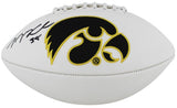 T J Hockenson Signed Iowa Hawkeyes Logo Football (Beckett) Minnesota Vikings T.E