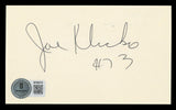 Jets Joe Klecko "#73" Authentic Signed 3x5 Index Card Autographed BAS #BT03573