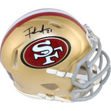 Frank Gore Autographed San Francisco 49ers Mini Helmet Beckett Witness 51642