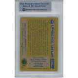 Lawrence Taylor Autographed 1982 Topps #434 Slabbed Trading Card Beckett 49388