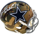 HERSCHEL WALKER AUTOGRAPHED DALLAS COWBOYS CAMO SPEED MINI HELMET BECKETT 185955