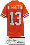 Gino Torretta Signed Orange Custom College Football Jersey w/92 Heisman (SS COA)
