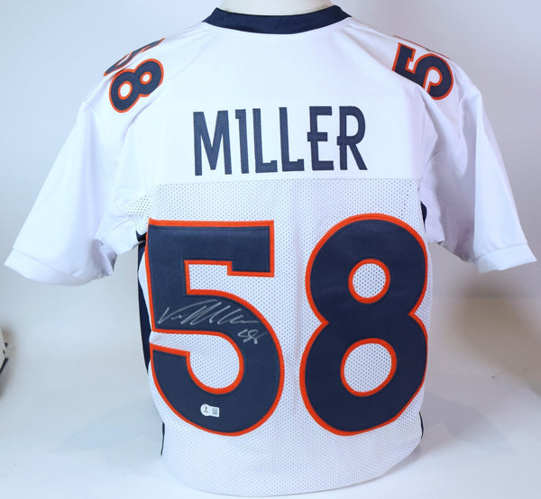 Von Miller Autographed Denver Broncos White Jersey Beckett COA