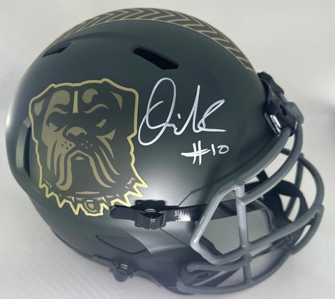 Browns QUINSON JUDKINS Signed Full Size Replica 2025 SALUTE Helmet AUTO - BAS