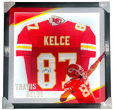 Travis Kelce Chiefs Signed Jersey LED Lighting 3D Custom Framed BAS Beckett