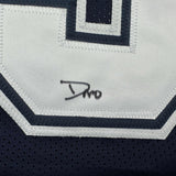 Autographed/Signed DeMarvion Overshown Dallas Blue Football Jersey JSA COA