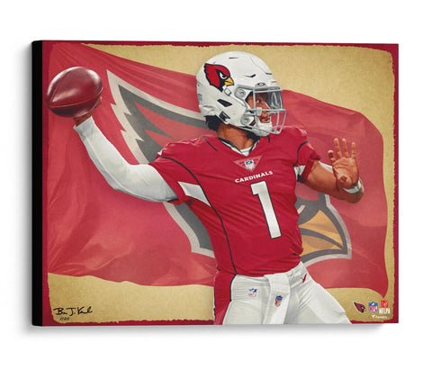 Kyler Murray Cardinals 20x24 Canvas Giclee Print-by Brian Konnick-LE #1 of 25