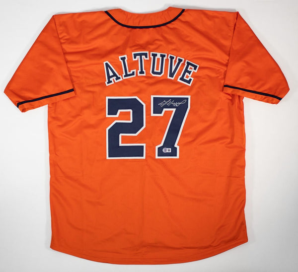 Jose Altuve Signed Houston Astros Custom 2017 AL MVP Jersey (Beckett) 2nd Base