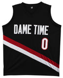 Damian Lillard Authentic Signed Black Dame Time Pro Style Jersey Autographed BAS