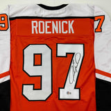 Autographed/Signed Jeremy Roenick Philadelphia Orange Jersey Beckett BAS COA