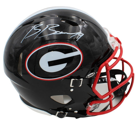 Brock Bowers Signed Georgia Bulldogs Speed Authentic Black NCAA Helmet