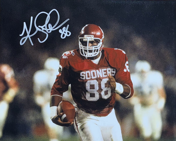 Oklahoma Sooners KEITH JACKSON Signed 8x10 Photo #1 AUTO ~ All-American WR