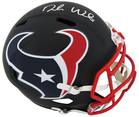Deshaun Watson Signed Texans Flat Black Riddell F/S Speed Rep Helmet - (Beckett)