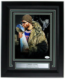 Chris Long Philadelphia Eagles Signed/Autographed 8x10 Photo Framed JSA 157830