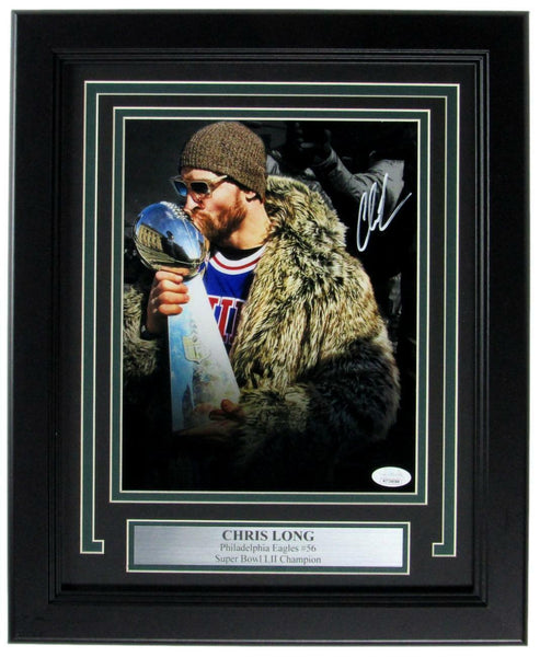 Chris Long Philadelphia Eagles Signed/Autographed 8x10 Photo Framed JSA 157830