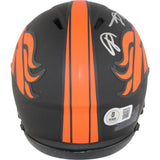 Shannon Sharpe Autographed Denver Broncos Eclipse Mini Helmet Beckett 50804