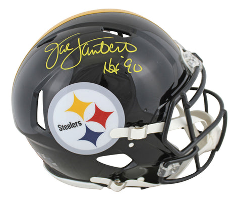 Steelers Jack Lambert "HOF 90" Signed Full Size Speed Proline Helmet JSA Witness