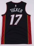 P J Tucker Signed Miami Heat Jersey (PSA COA) 2021 NBA Champion Power Forward