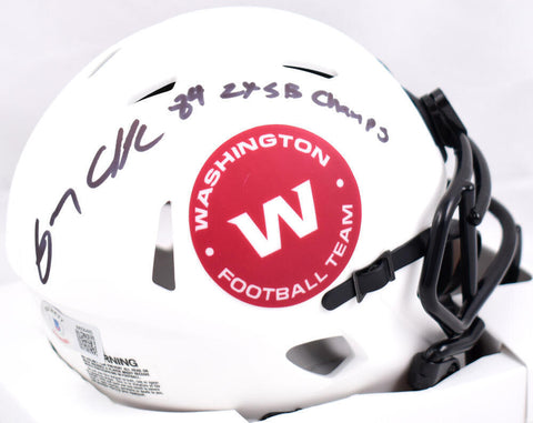 Gary Clark Autographed Washington Lunar Speed Mini Helmet w/2x SB-Beckett W Holo
