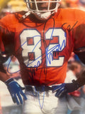 Vance Johnson Autographed Denver Broncos 8x10 Photo with Plaque JSA COA
