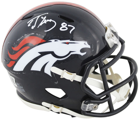 Broncos Ed McCaffrey Authentic Signed Speed Mini Helmet BAS Witnessed