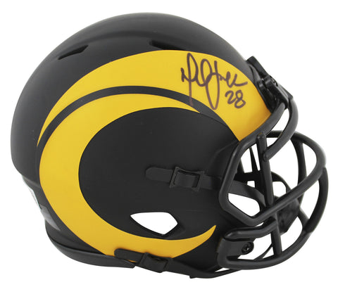 Rams Marshall Faulk Authentic Signed Eclipse Speed Mini Helmet BAS Witnessed