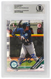 Julio Rodriguez Signed Mariners 2019 1st Bowman Rookie Card #BP33 - (Beckett)