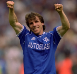 Gianfranco Zola Signed Chelsea Football Club Jersey (Beckett) Forward 1996-2003