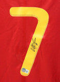 David Villa Signed Spain FC Home Soccer Jersey #7 with Beckett COA