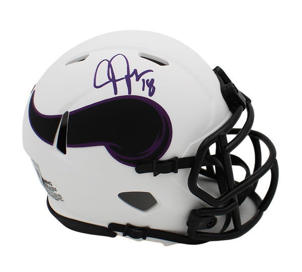 Justin Jefferson Signed Minnesota Vikings Speed Lunar NFL Mini Helmet