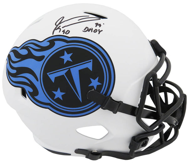 Jevon Kearse Signed Titans Lunar Riddell F/S Speed Rep Helmet w/99 DROY (SS COA)