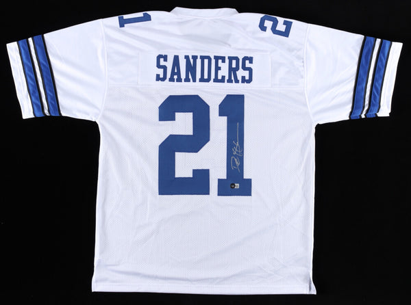 Deion Sanders Signed Dallas Cowboys Jersey (Beckett) 8xPro Bowl Def. Back